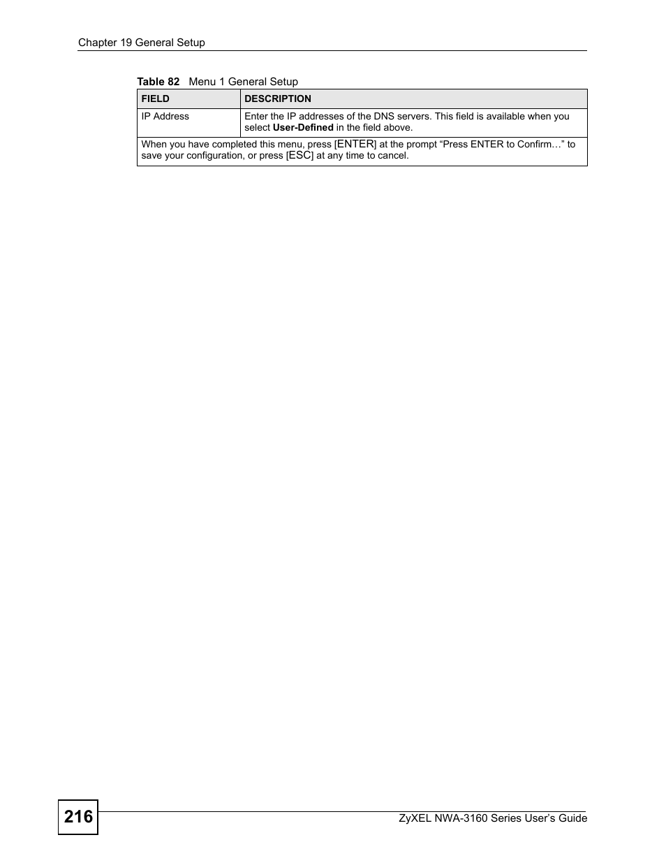 ZyXEL Communications NWA-3160 Series User Manual | Page 216 / 320