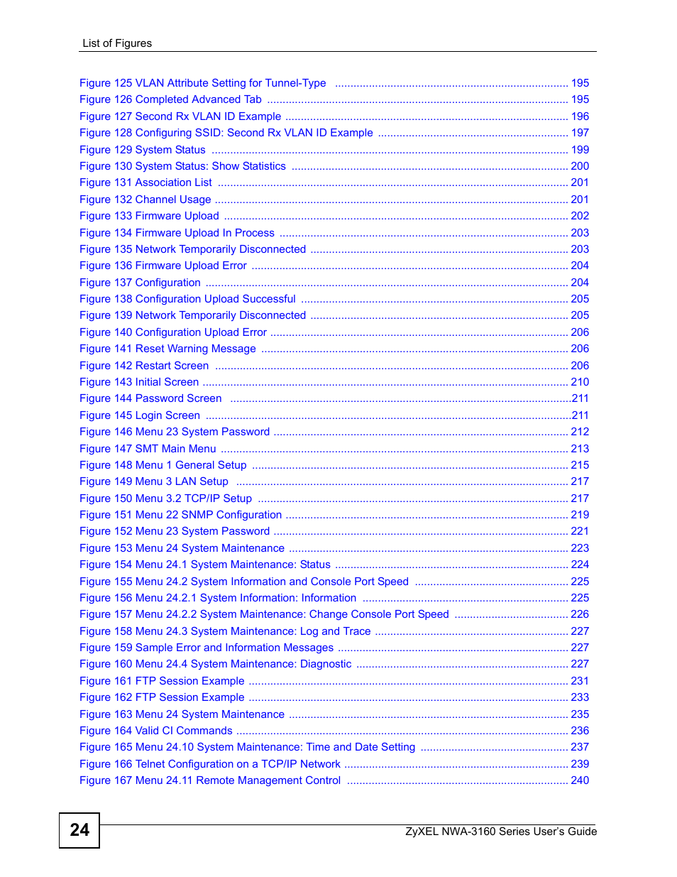 ZyXEL Communications NWA-3160 Series User Manual | Page 24 / 320