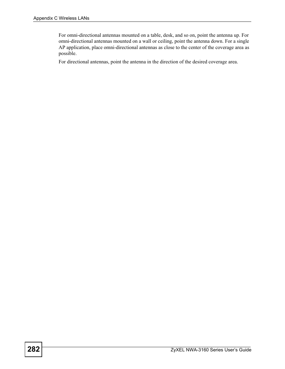 ZyXEL Communications NWA-3160 Series User Manual | Page 282 / 320