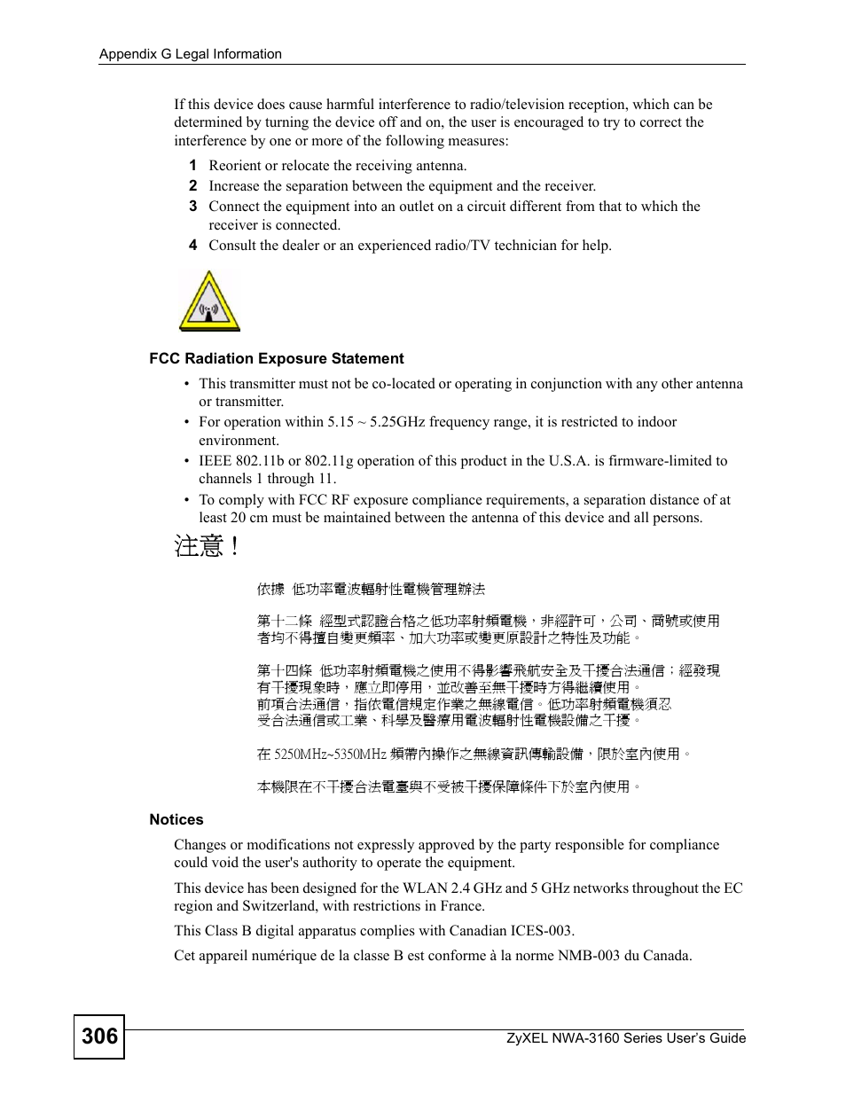 ZyXEL Communications NWA-3160 Series User Manual | Page 306 / 320