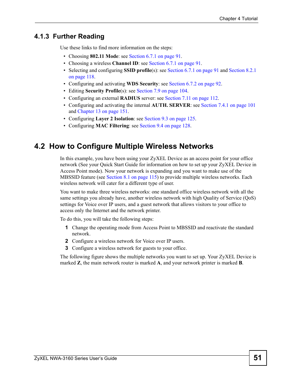 3 further reading, 2 how to configure multiple wireless networks | ZyXEL Communications NWA-3160 Series User Manual | Page 51 / 320