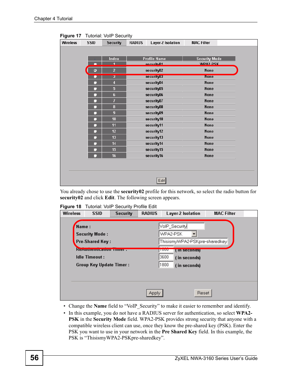 ZyXEL Communications NWA-3160 Series User Manual | Page 56 / 320