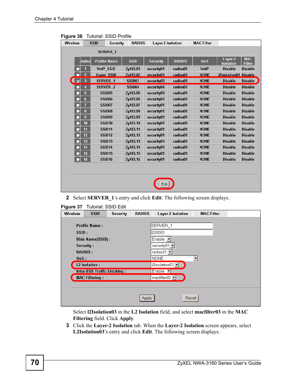 ZyXEL Communications NWA-3160 Series User Manual | Page 70 / 320