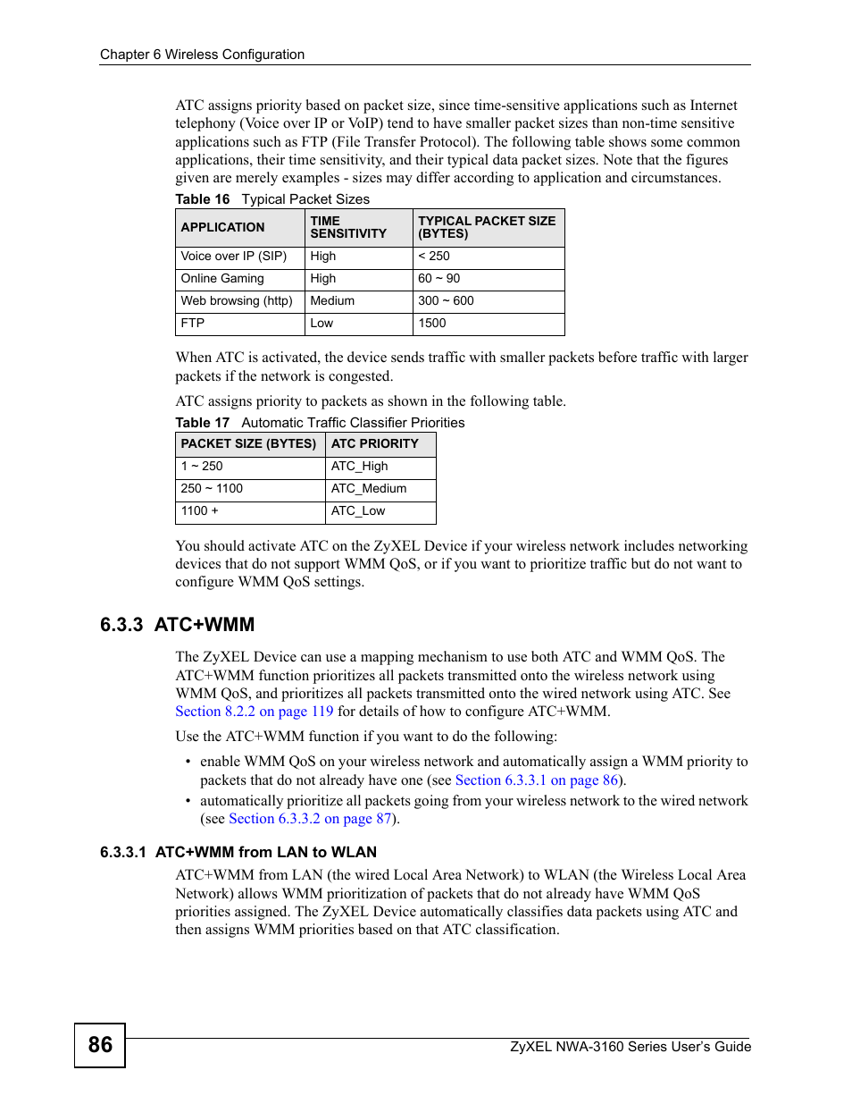 3 atc+wmm, 1 atc+wmm from lan to wlan | ZyXEL Communications NWA-3160 Series User Manual | Page 86 / 320