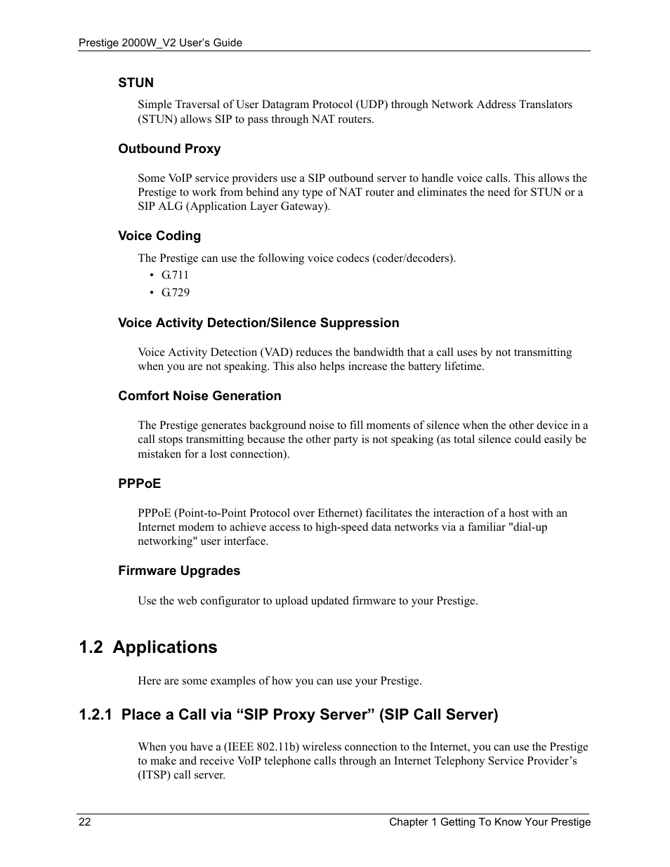2 applications | ZyXEL Communications Prestige 2000W User Manual | Page 22 / 127