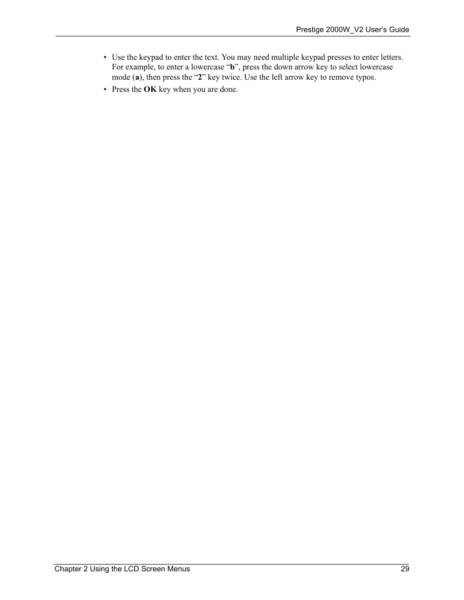 ZyXEL Communications Prestige 2000W User Manual | Page 29 / 127