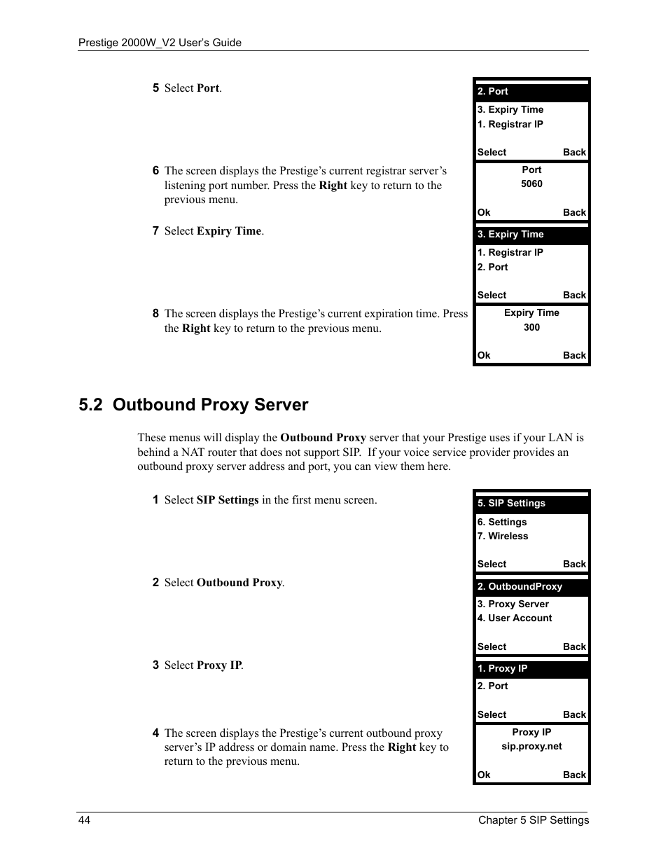 2 outbound proxy server | ZyXEL Communications Prestige 2000W User Manual | Page 44 / 127
