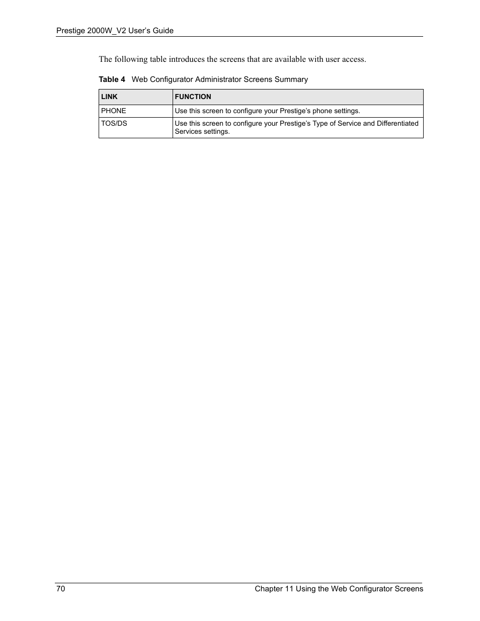 ZyXEL Communications Prestige 2000W User Manual | Page 70 / 127