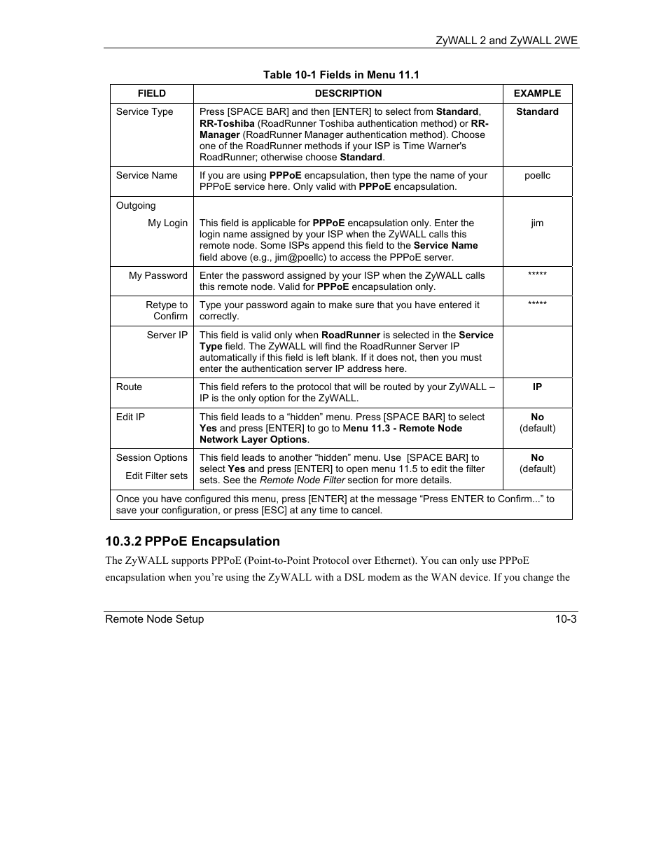2 pppoe encapsulation | ZyXEL Communications ZyXEL ZyWALL 2WE User Manual | Page 101 / 433