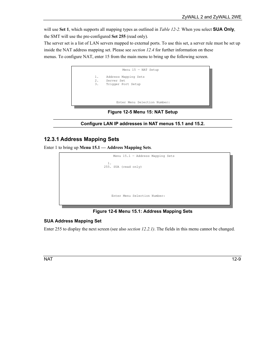 1 address mapping sets | ZyXEL Communications ZyXEL ZyWALL 2WE User Manual | Page 125 / 433