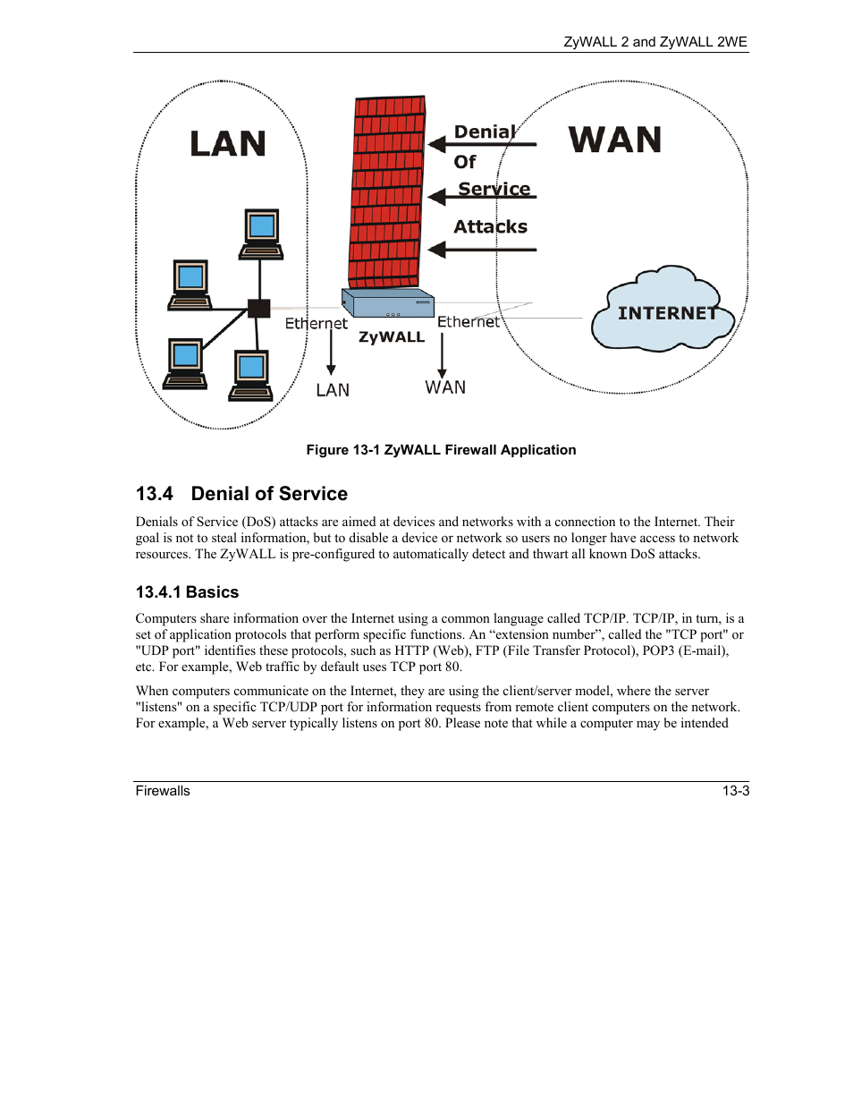 Denial of service, 4 denial of service | ZyXEL Communications ZyXEL ZyWALL 2WE User Manual | Page 149 / 433