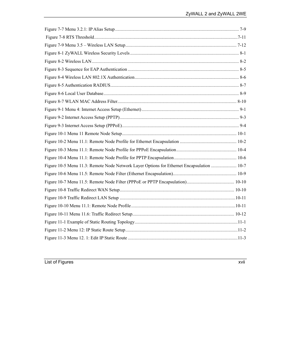 ZyXEL Communications ZyXEL ZyWALL 2WE User Manual | Page 17 / 433
