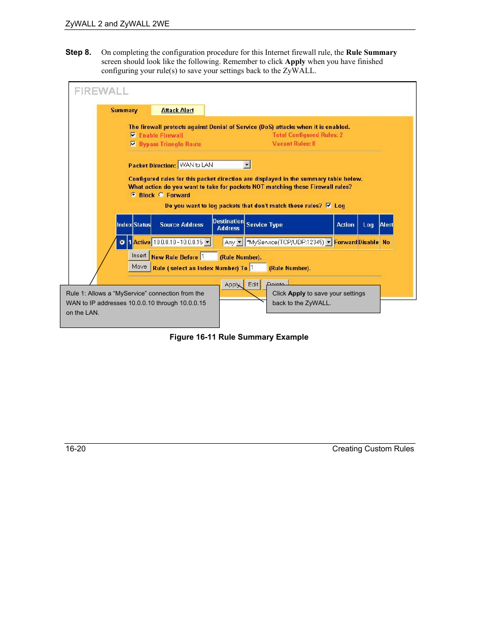 ZyXEL Communications ZyXEL ZyWALL 2WE User Manual | Page 190 / 433