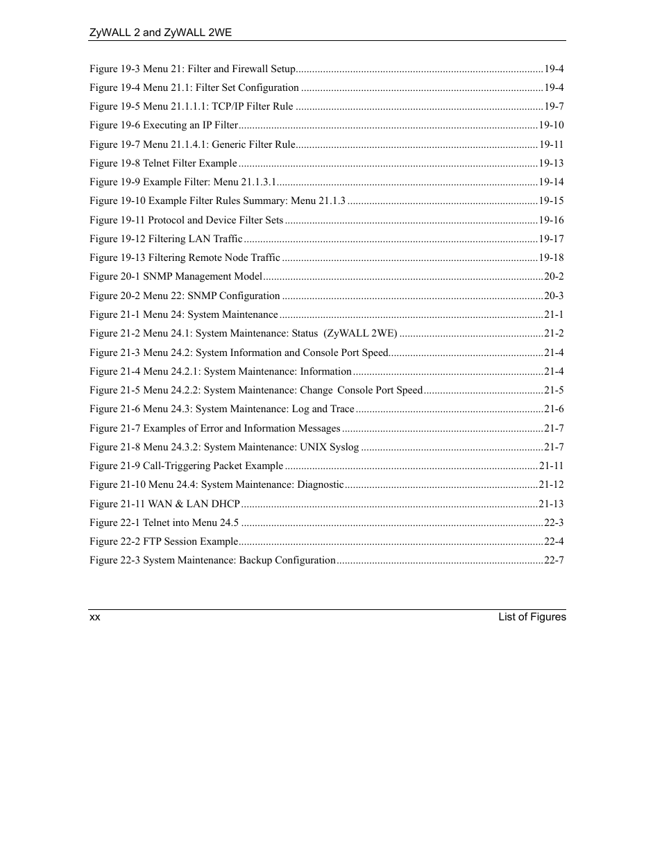 ZyXEL Communications ZyXEL ZyWALL 2WE User Manual | Page 20 / 433