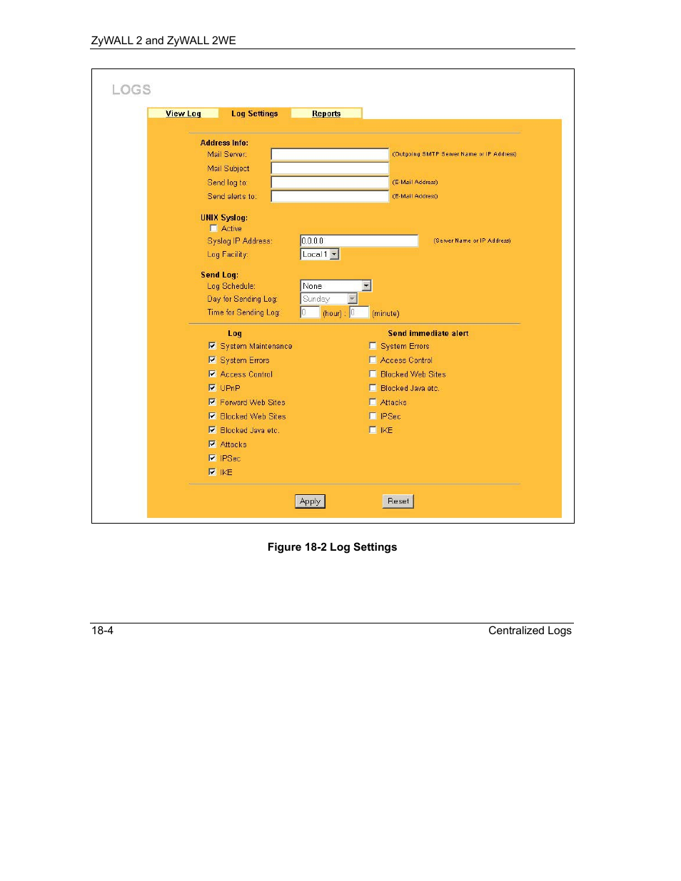ZyXEL Communications ZyXEL ZyWALL 2WE User Manual | Page 200 / 433