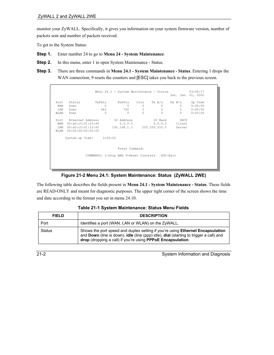 ZyXEL Communications ZyXEL ZyWALL 2WE User Manual | Page 234 / 433