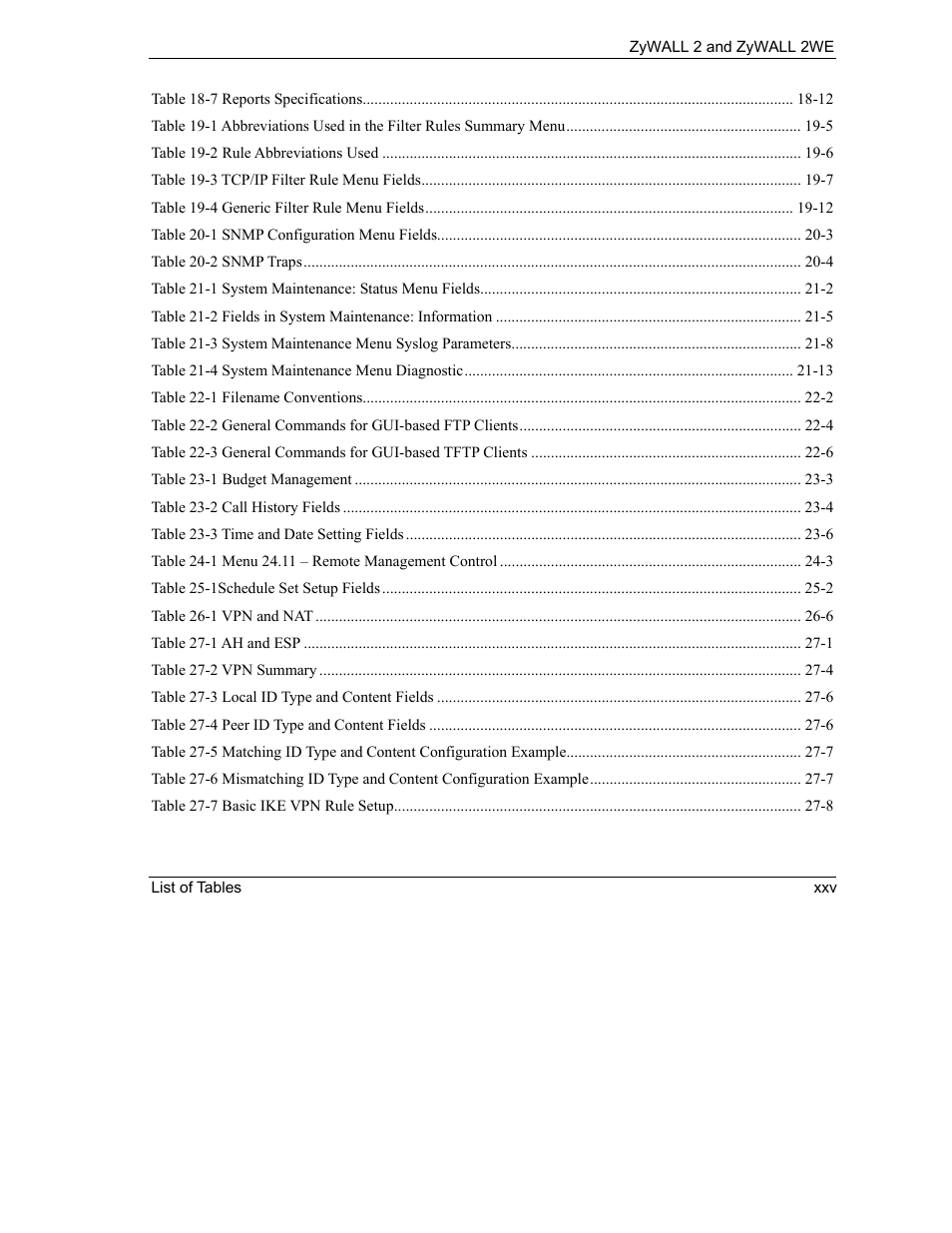 ZyXEL Communications ZyXEL ZyWALL 2WE User Manual | Page 25 / 433
