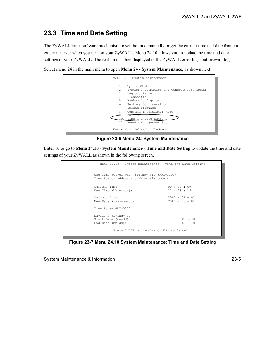 Time and date setting, 3 time and date setting | ZyXEL Communications ZyXEL ZyWALL 2WE User Manual | Page 271 / 433