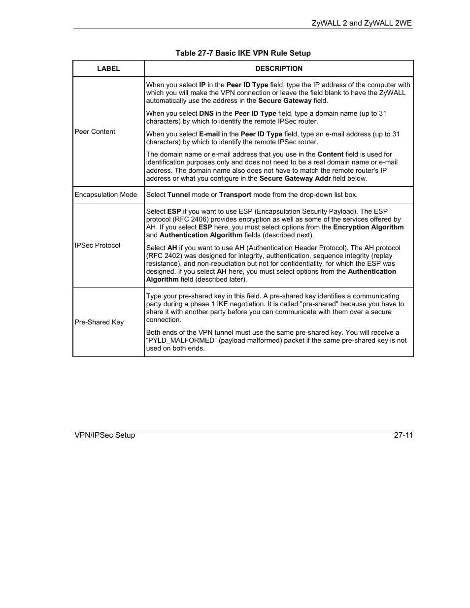 ZyXEL Communications ZyXEL ZyWALL 2WE User Manual | Page 305 / 433