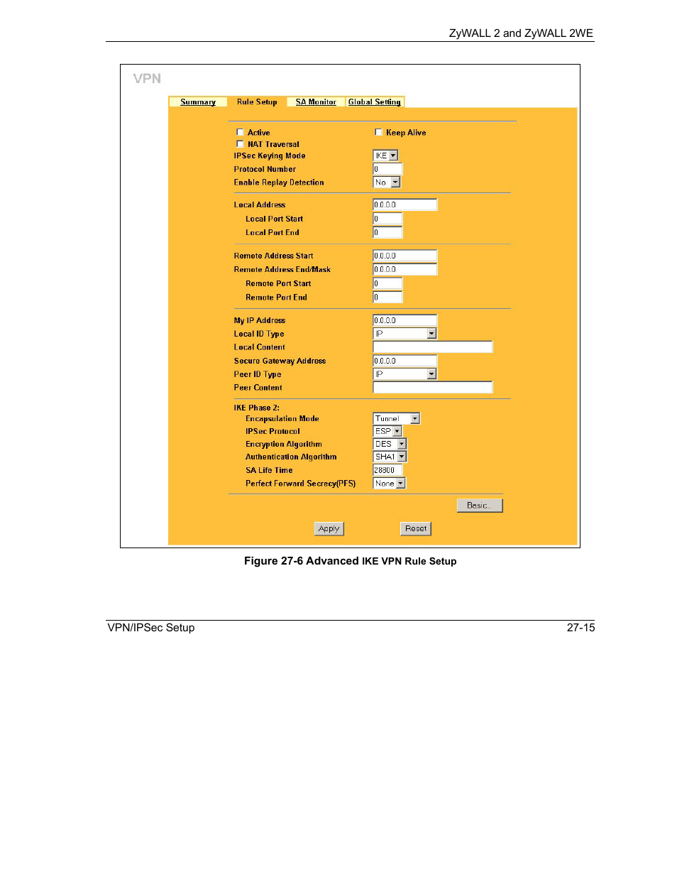 ZyXEL Communications ZyXEL ZyWALL 2WE User Manual | Page 309 / 433