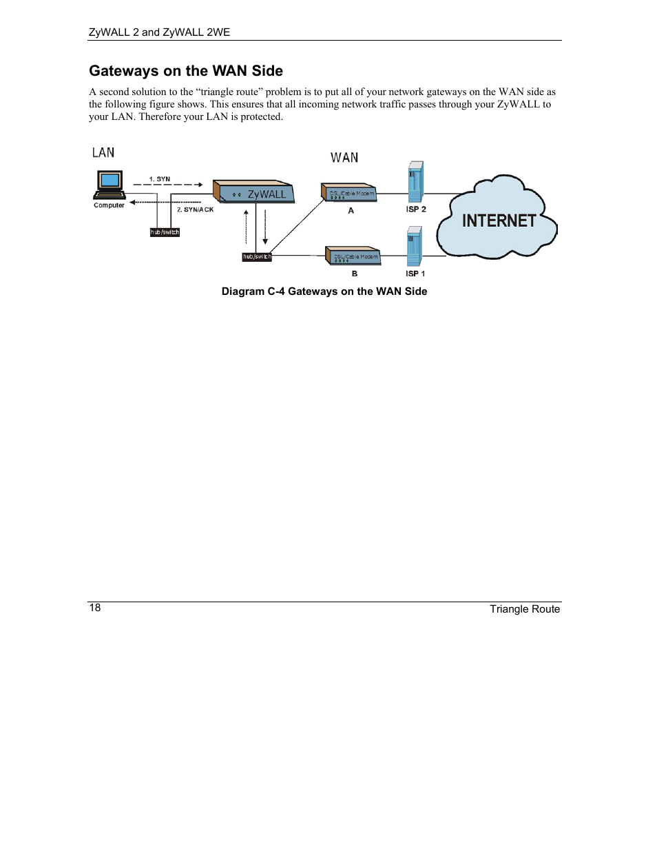 Gateways on the wan side | ZyXEL Communications ZyXEL ZyWALL 2WE User Manual | Page 350 / 433