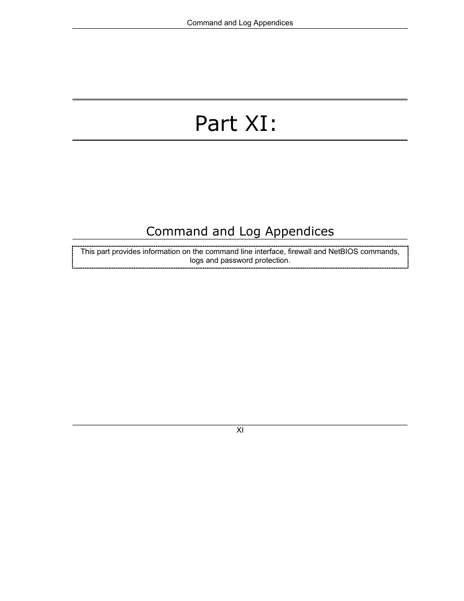 Command and log appendices, Part xi | ZyXEL Communications ZyXEL ZyWALL 2WE User Manual | Page 387 / 433