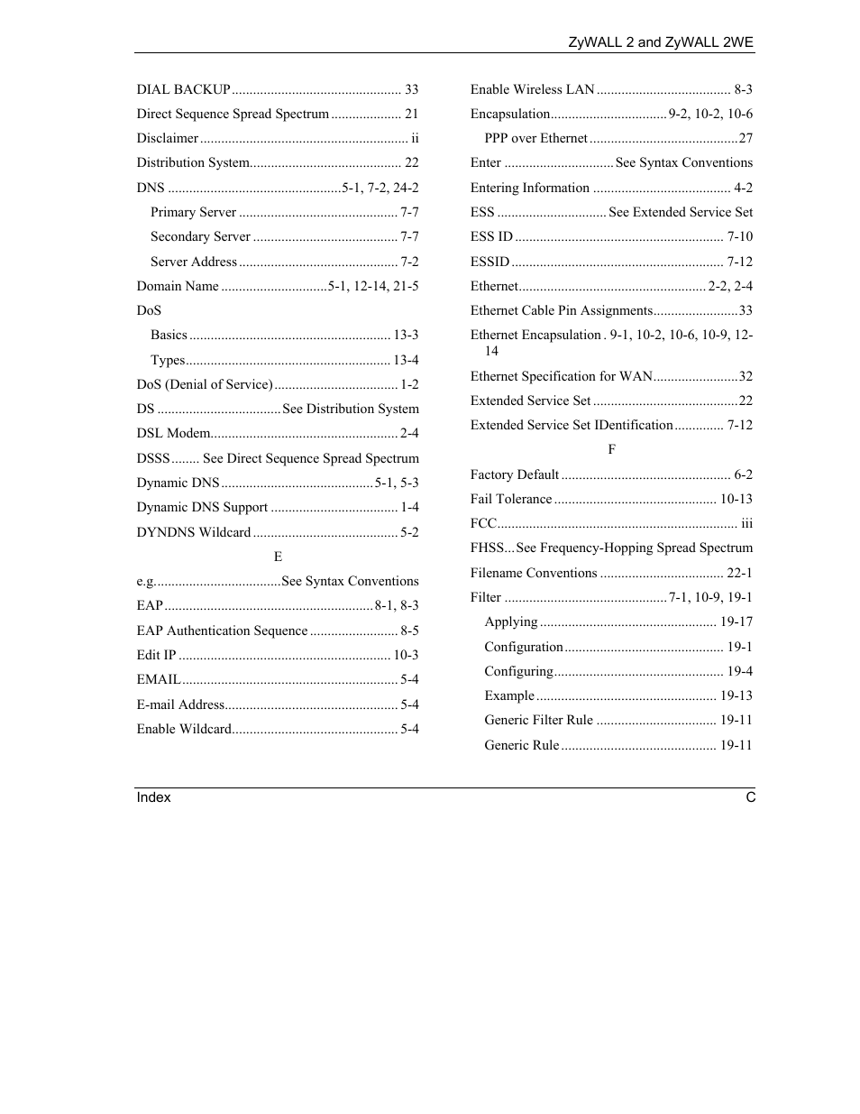 ZyXEL Communications ZyXEL ZyWALL 2WE User Manual | Page 425 / 433