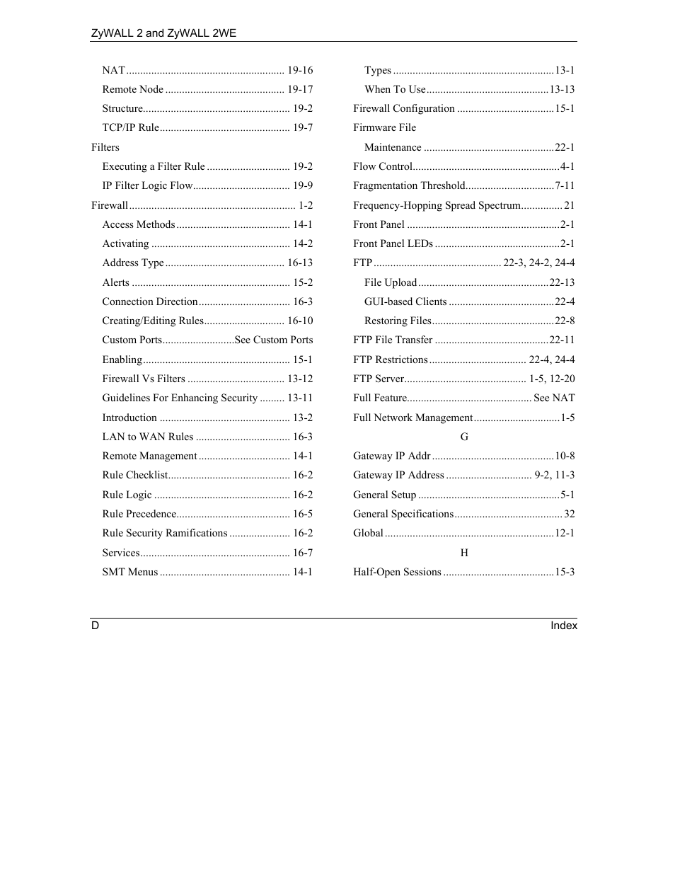 ZyXEL Communications ZyXEL ZyWALL 2WE User Manual | Page 426 / 433