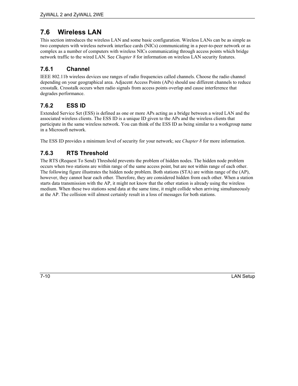 Wireless lan, 6 wireless lan | ZyXEL Communications ZyXEL ZyWALL 2WE User Manual | Page 74 / 433