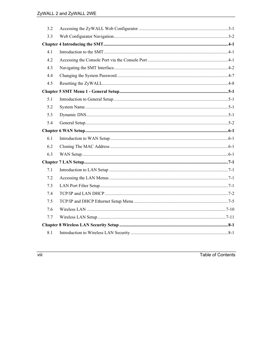 ZyXEL Communications ZyXEL ZyWALL 2WE User Manual | Page 8 / 433
