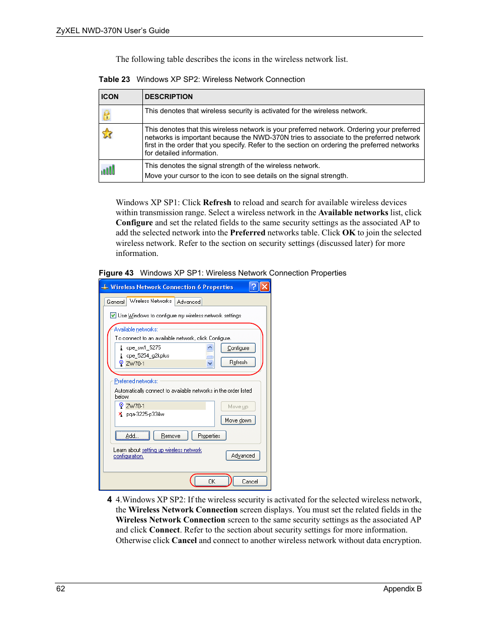 ZyXEL Communications NWD-370N User Manual | Page 62 / 88