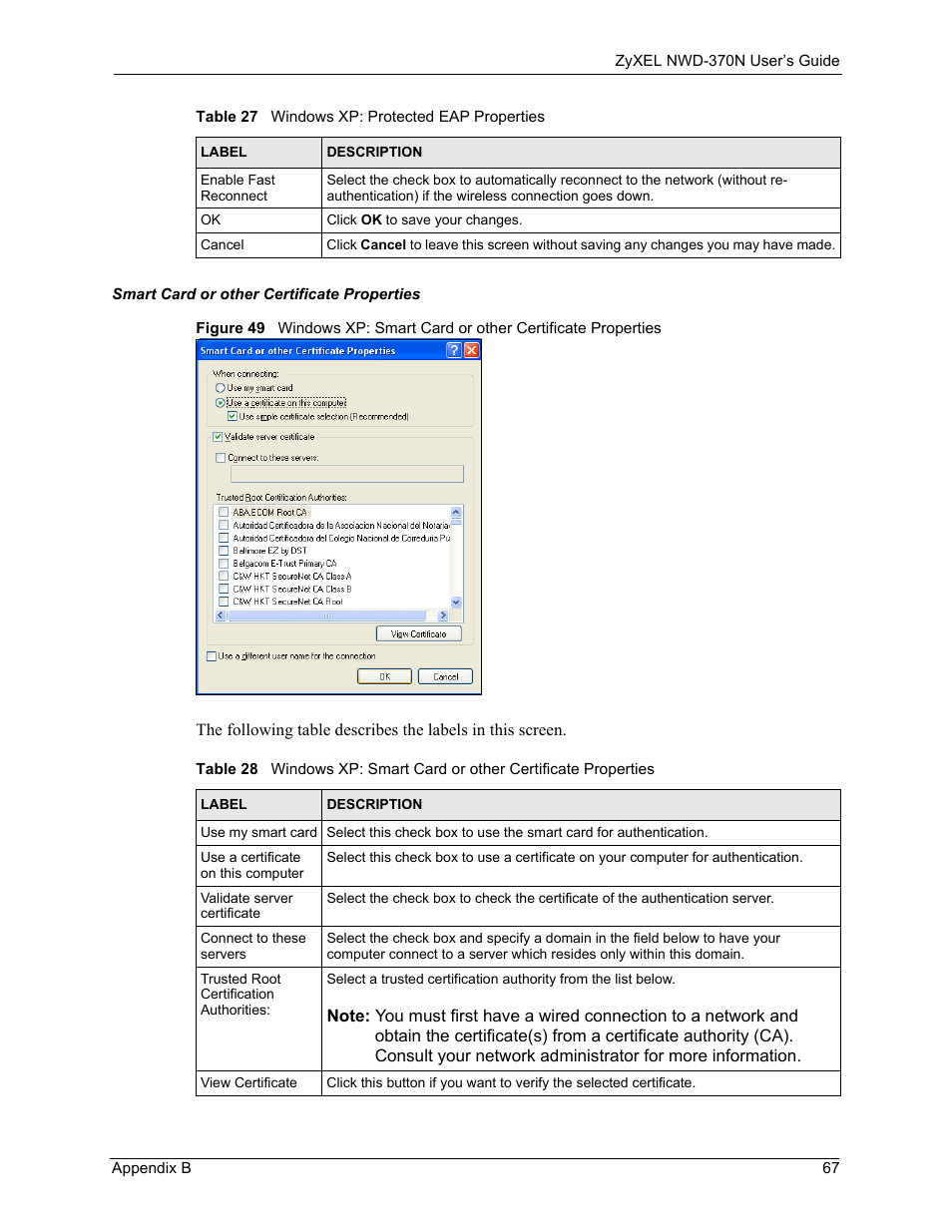 ZyXEL Communications NWD-370N User Manual | Page 67 / 88