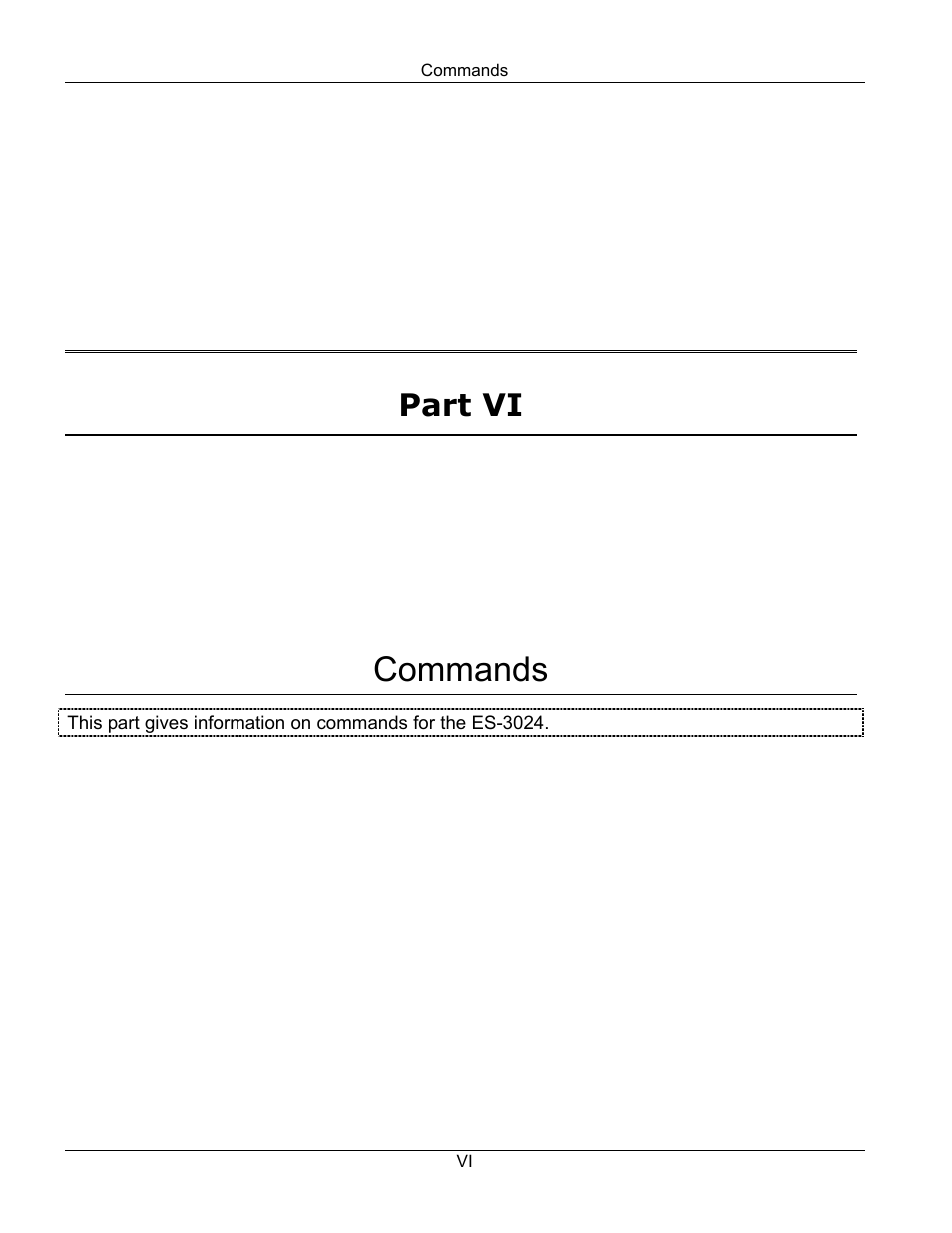 Part vi : commands, Commands, Part vi | ZyXEL Communications ZyXEL Dimension ES-3024 User Manual | Page 127 / 167
