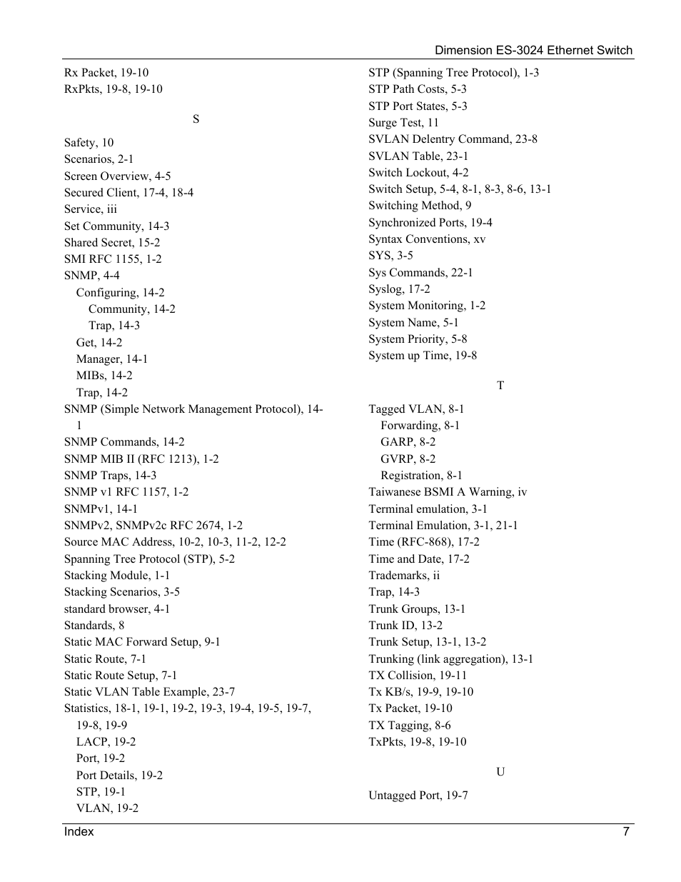 ZyXEL Communications ZyXEL Dimension ES-3024 User Manual | Page 166 / 167