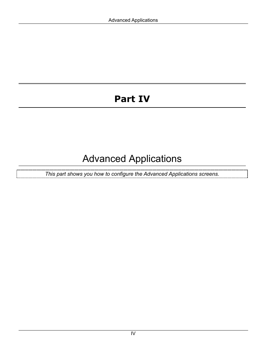 Part iv : advanced applications, Advanced applications, Part iv | ZyXEL Communications ZyXEL Dimension ES-3024 User Manual | Page 65 / 167