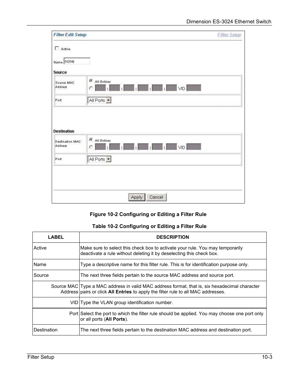 ZyXEL Communications ZyXEL Dimension ES-3024 User Manual | Page 81 / 167