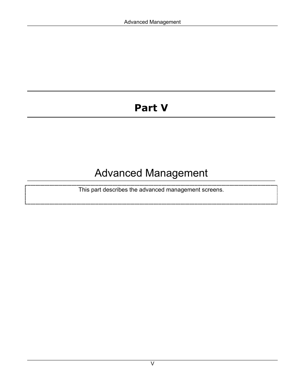 Part v : advanced management, Advanced management, Part v | ZyXEL Communications ZyXEL Dimension ES-3024 User Manual | Page 93 / 167