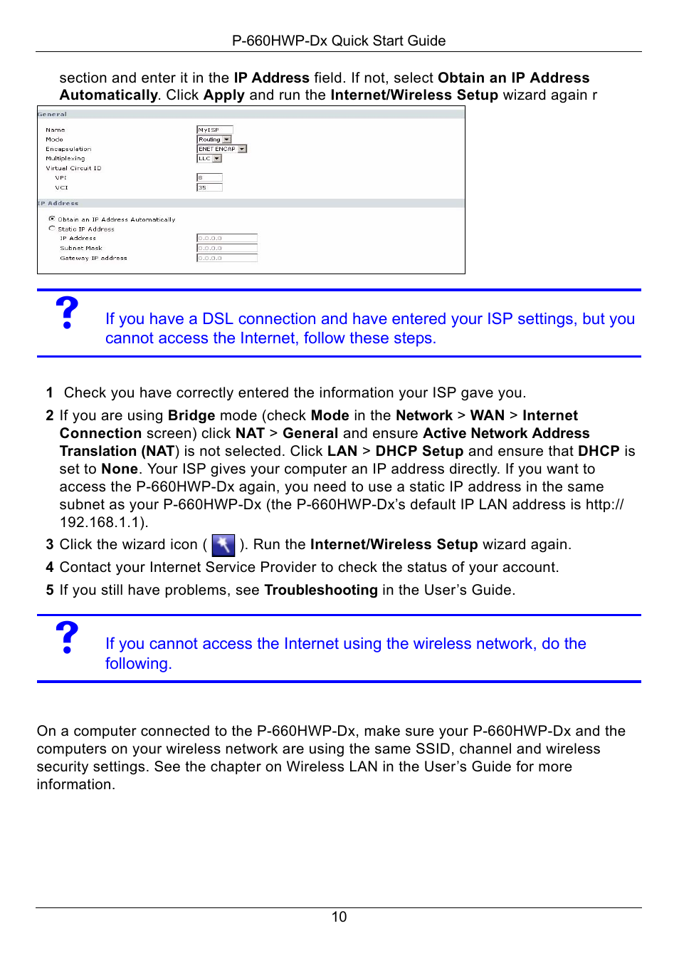 ZyXEL Communications 802.11g HomePlug AV ADSL2+ Gateway P-660HWP-D1 User Manual | Page 11 / 13
