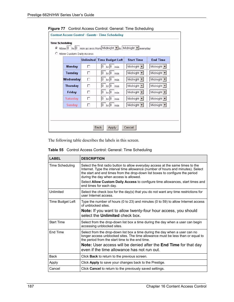 ZyXEL Communications 662HW Series User Manual | Page 187 / 563