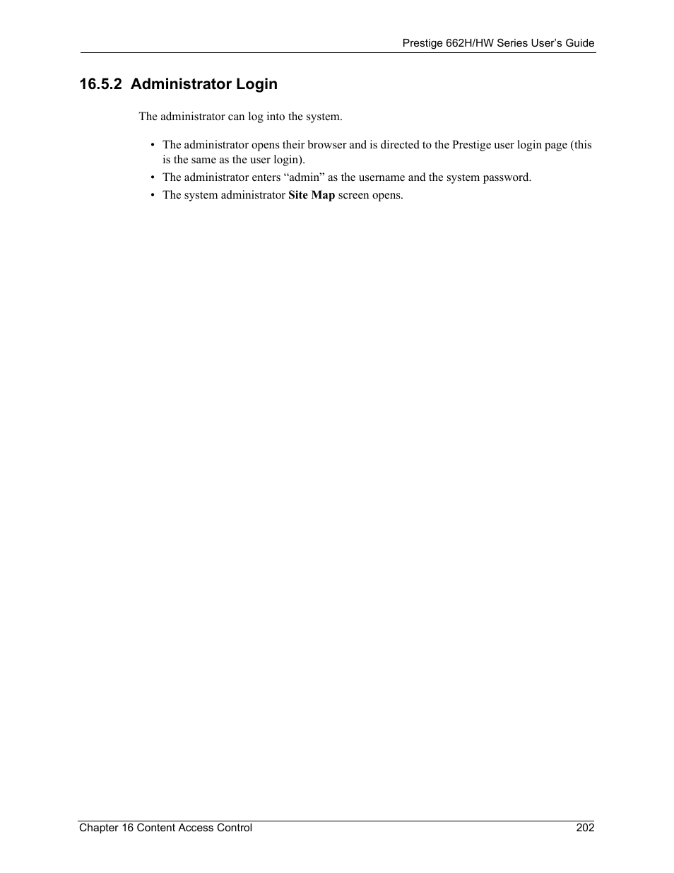 2 administrator login | ZyXEL Communications 662HW Series User Manual | Page 202 / 563