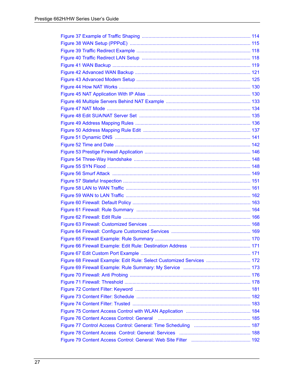 ZyXEL Communications 662HW Series User Manual | Page 27 / 563
