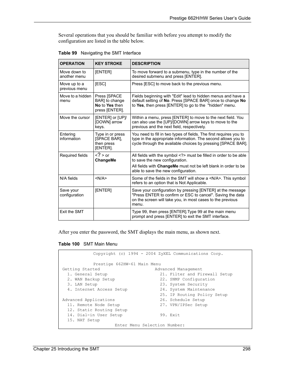 ZyXEL Communications 662HW Series User Manual | Page 298 / 563