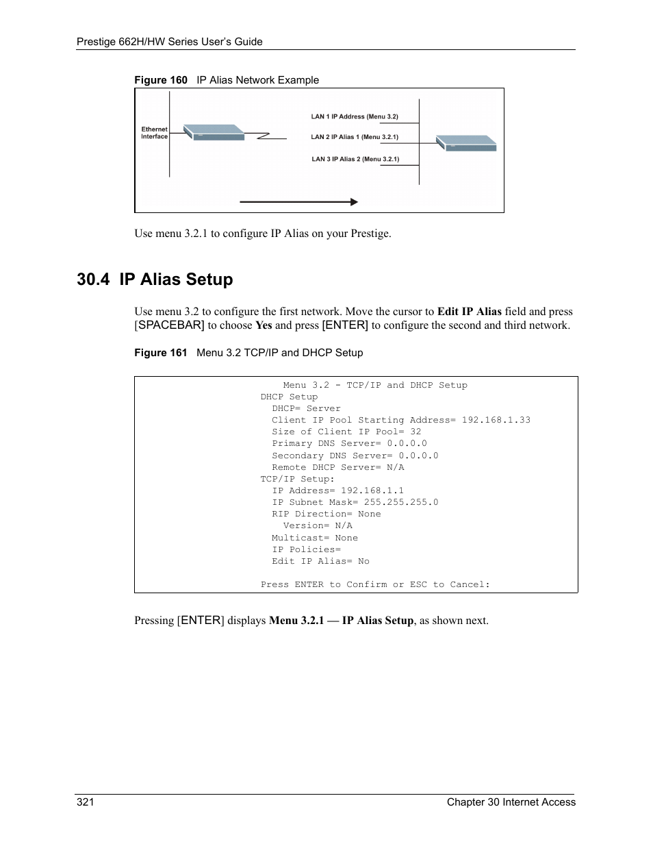 4 ip alias setup | ZyXEL Communications 662HW Series User Manual | Page 321 / 563