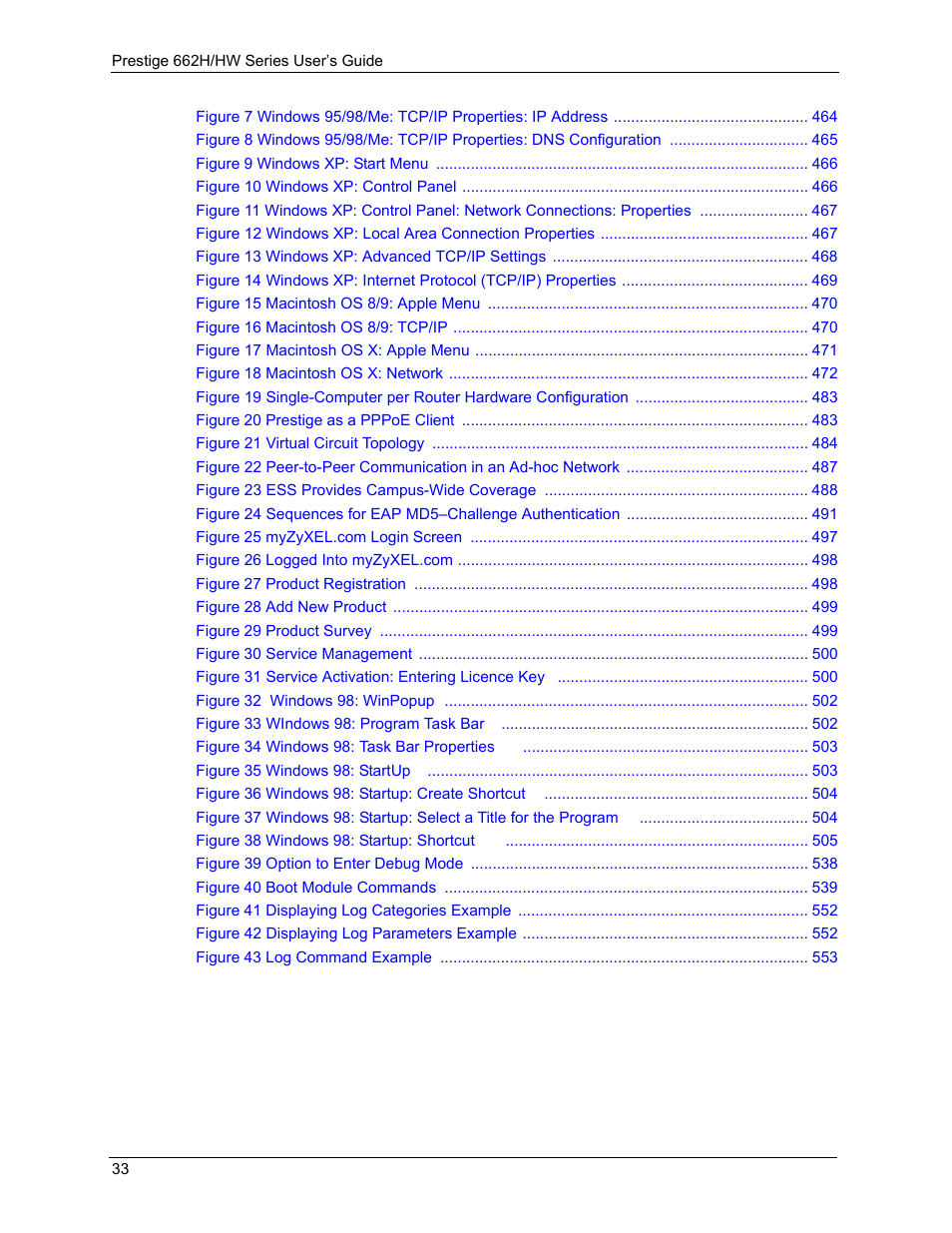 ZyXEL Communications 662HW Series User Manual | Page 33 / 563