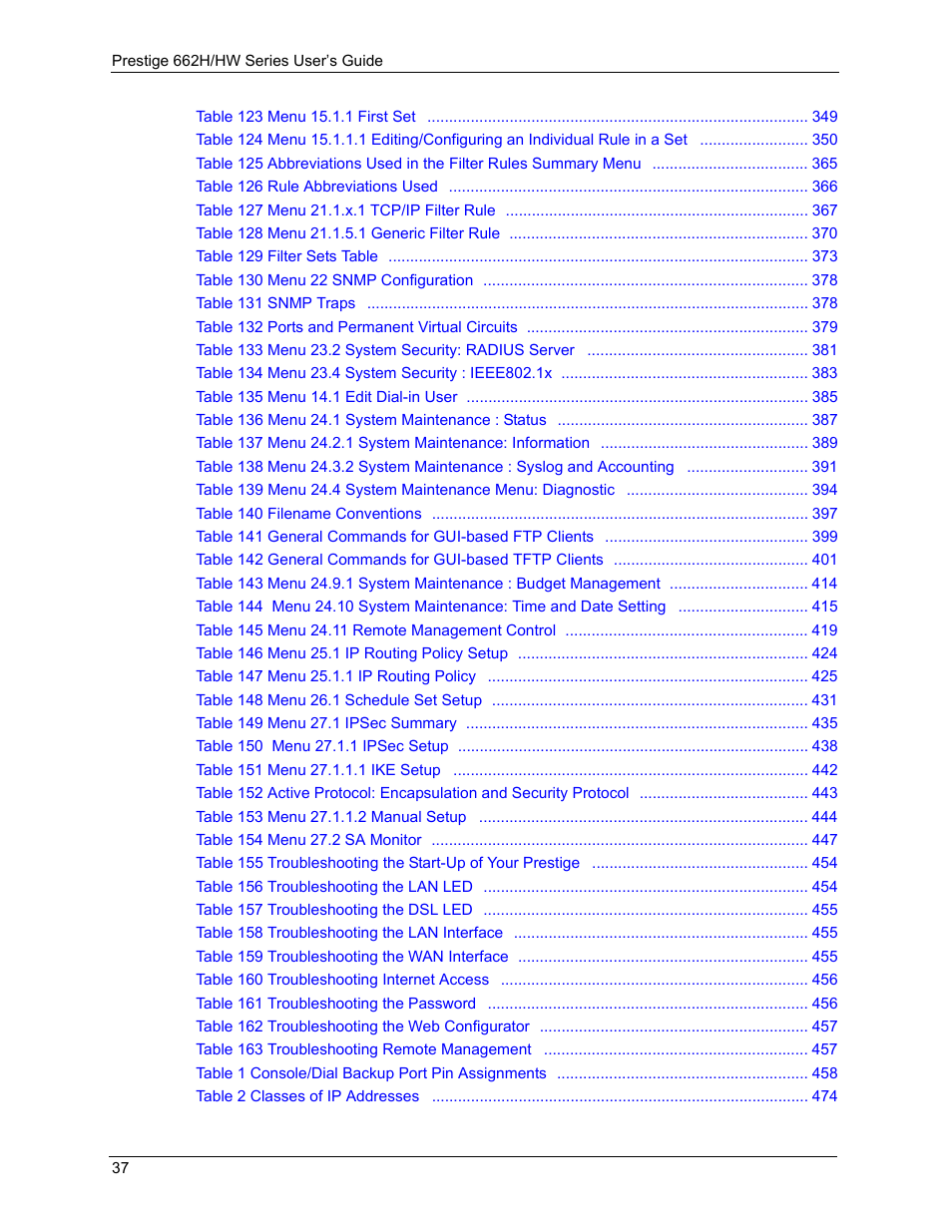 ZyXEL Communications 662HW Series User Manual | Page 37 / 563