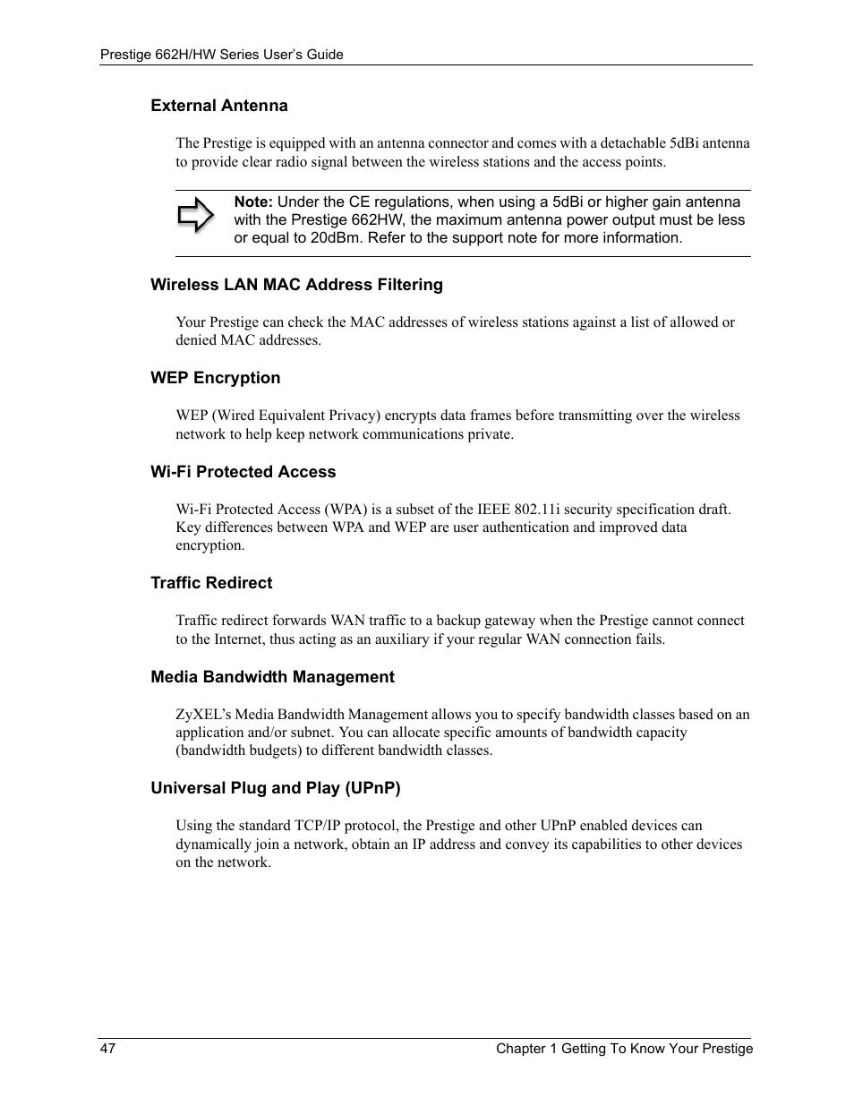 ZyXEL Communications 662HW Series User Manual | Page 47 / 563