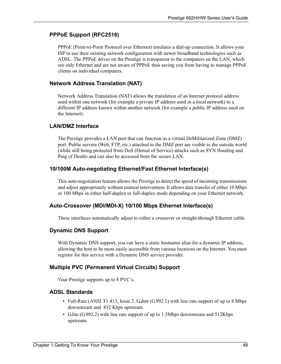 ZyXEL Communications 662HW Series User Manual | Page 48 / 563