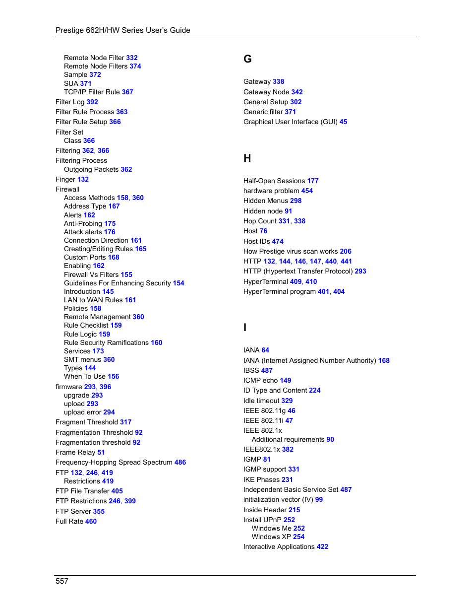 ZyXEL Communications 662HW Series User Manual | Page 557 / 563