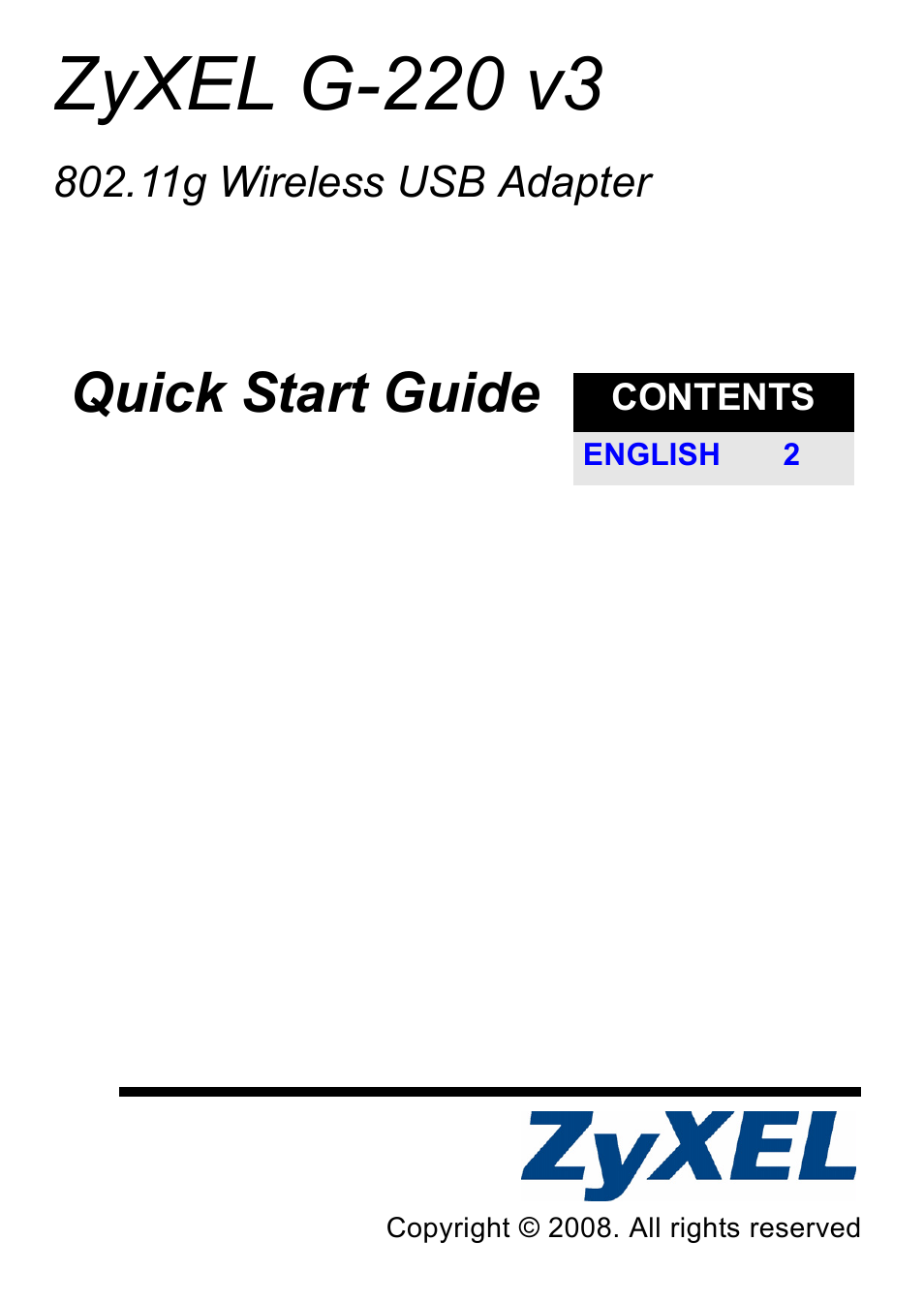 ZyXEL Communications G-220 v3 User Manual | 13 pages
