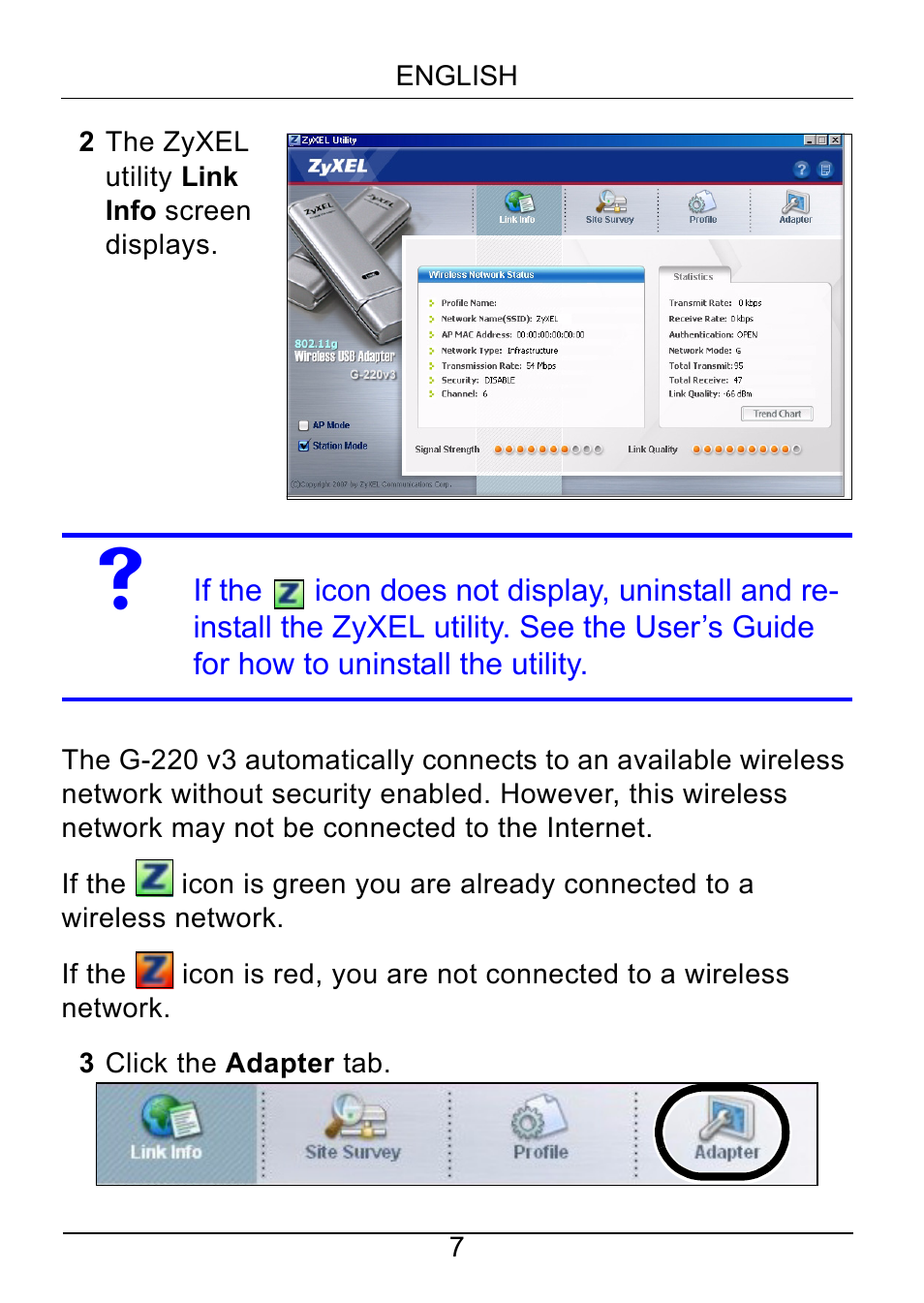 ZyXEL Communications G-220 v3 User Manual | Page 7 / 13